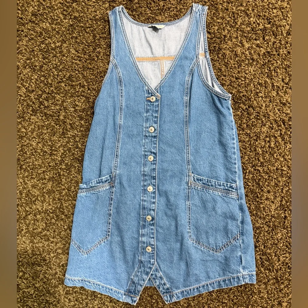 American Eagle Outfitters Light Blue Denim Pinafore - Picture 1 of 3